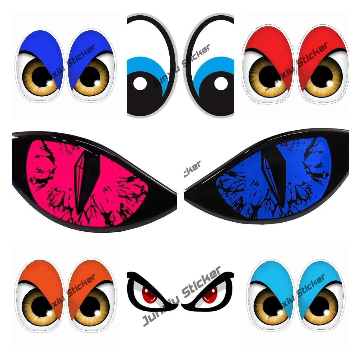 Car Accessories Evil Eye - Светоотражающая наклейка 3D сглаза для автомобиля,