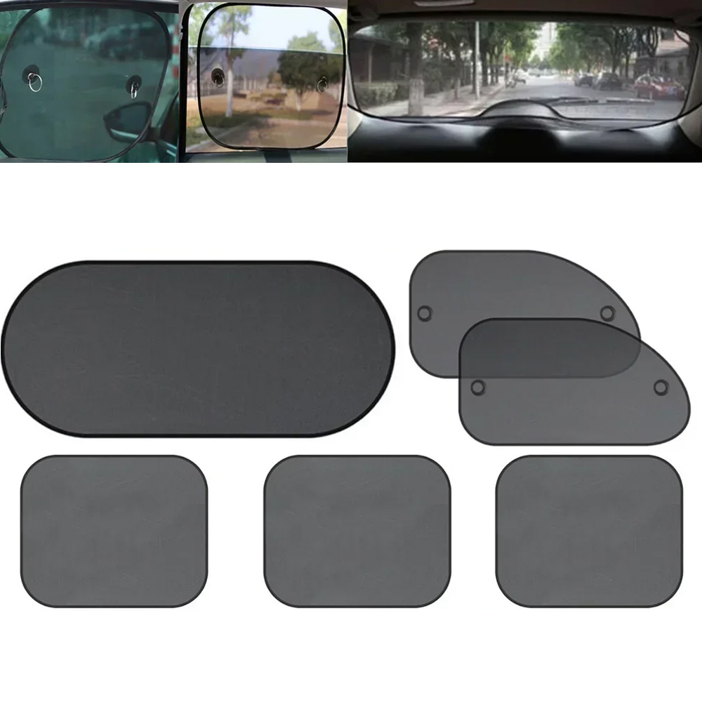 Car Accessories Rear - Комплект черных сетчатых солнцезащитных шторок для