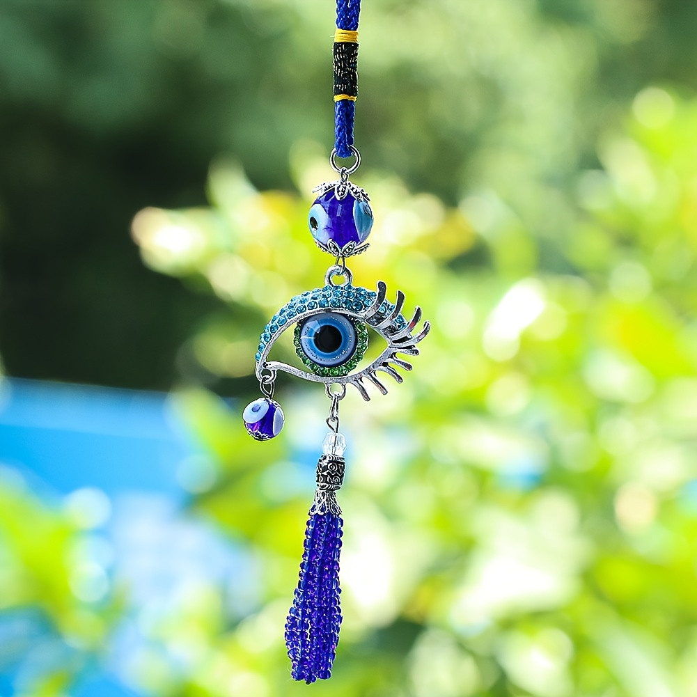 Car Accessories Evil Eye - 1 штука: синий очаровательный автомобильный кулон-талисман