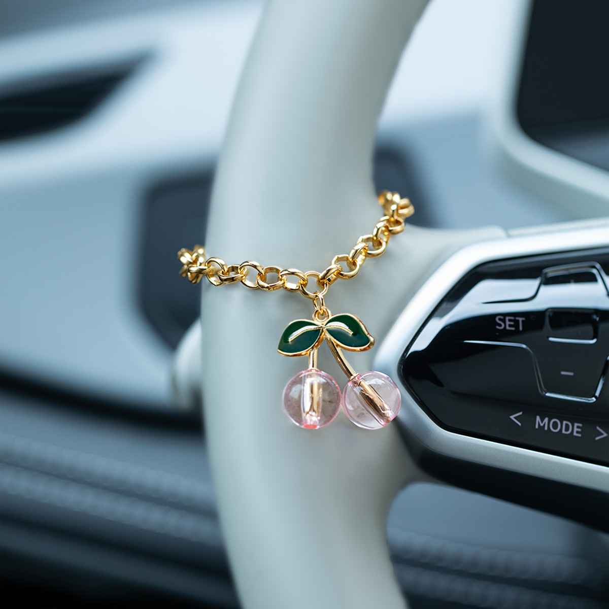 Car Accessories Evil Eye - Изысканная прозрачная декоративная цепочка для руля