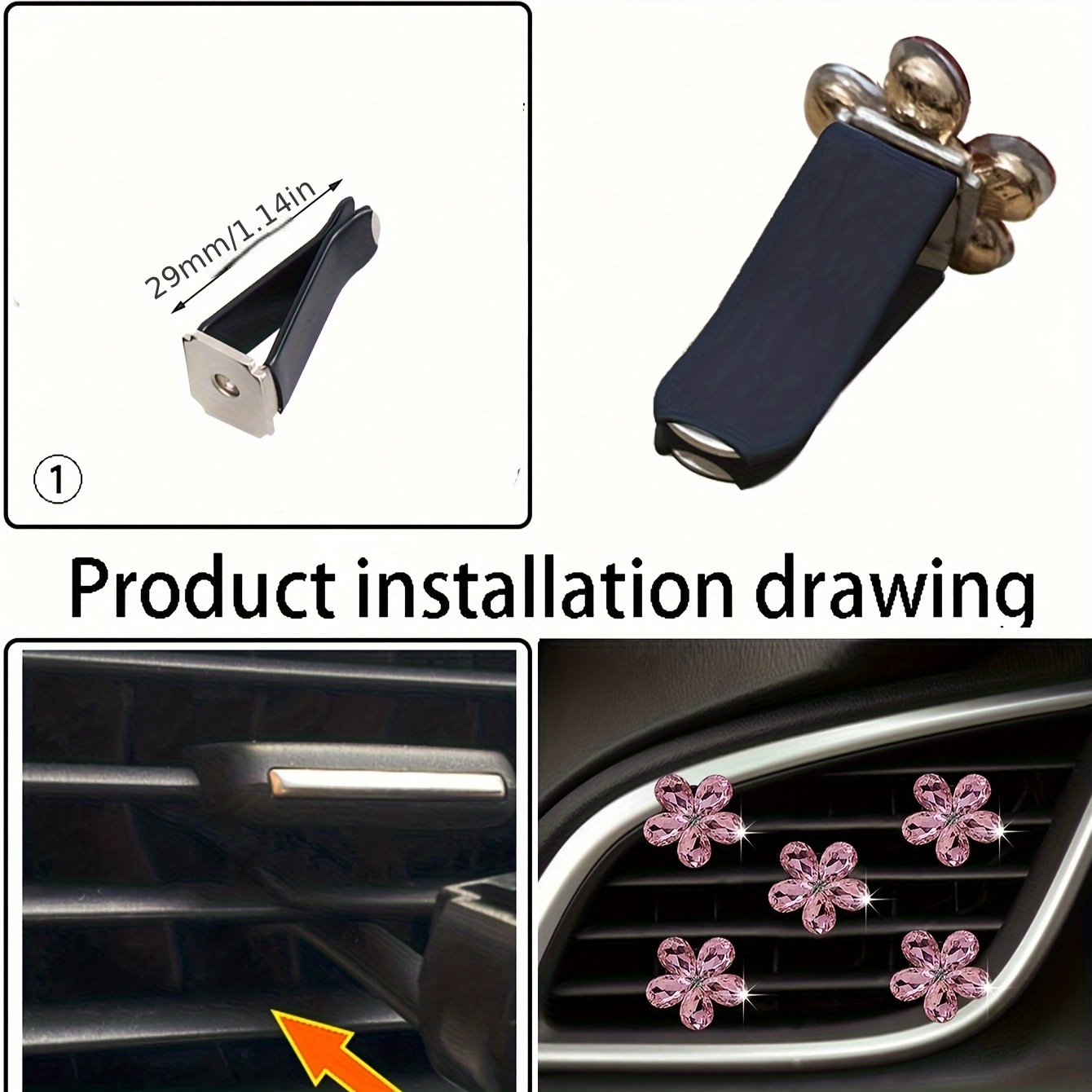 5 шт. блестящие хрустальные цв – обзор и цена Car Accessories Evil Eye