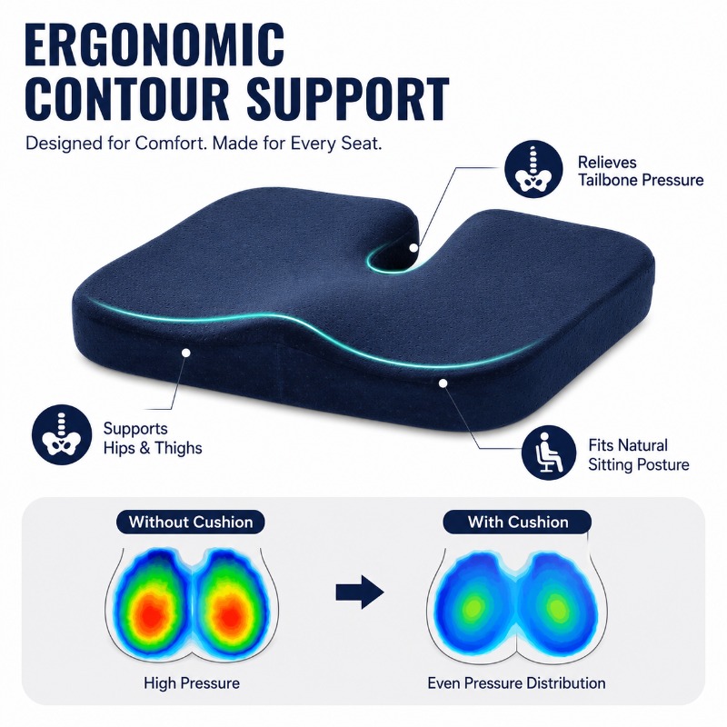 Толстая подушка для стула из п – обзор и цена Car Seat Cushion Memory Foam