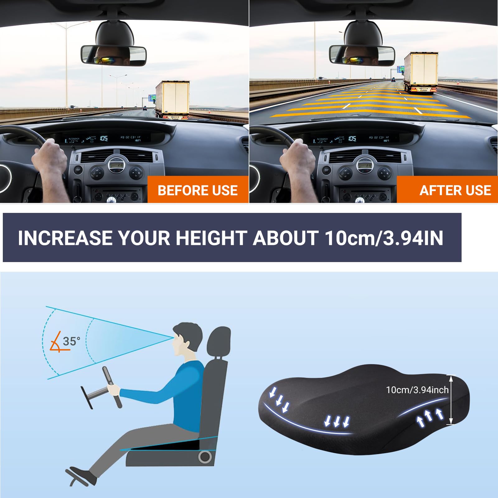 1 шт., подушка для медленного  – обзор и цена Car Seat Cushion Memory Foam