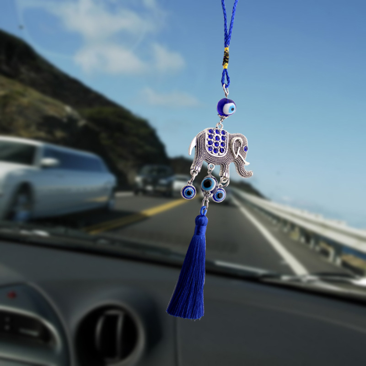 Синий кулон-слоник для автомоб – обзор и цена Car Accessories Evil Eye